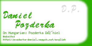 daniel pozderka business card